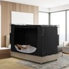 VEVOR Bed Tent, Pongee Fabric, 3 Doors Breathable Tent with 0.37 in Fiber Poles on Bed Privacy, Full Size 70% Blackout Sleeping Bed Canopy, Black - 2 of 4
