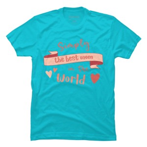 Men's Design By Humans Mother's Day Simply the Best Mom Banner By BoogieCreates T-Shirt - 1 of 2