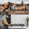 VisioGear Small Outdoor Folding Table with Handle, Portable Outdoor Folding Table for Travel, Camping, Black, 95.98"*30"*28.46" - 2 of 4