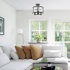 3-Light 13" Industrial Farmhouse Glass/Metallic Accented Semi-flushmount Ceiling Light - Lalia Home - 4 of 4