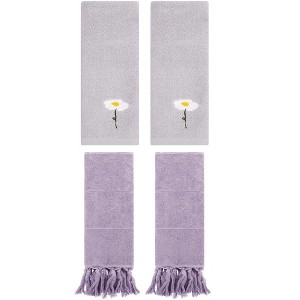 REGALWOVEN 4 Pcs Hand Towels, Absorbent Soft Bath Towel Set for Bathroom - 1 of 4