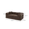 Convertible Sofa Couch with Cylindrical Pillows, Corduroy Folding Floor Sofa with Fixed-Shape Frame for Living Room-Maison Boucle - 4 of 4