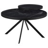 Coaster,Briggs Round Marble Printed Glass Top Coffee Table - 4 of 4