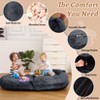 71"L x 43"W x 10"H Human Sized Dog Bed, Giant Dog Bed for Adults, Faux Fur Foldable Floor Sofa Bed for Reading Napping, Removable Cover - 3 of 4