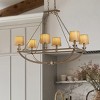 ALOADECOR Rustic Transitional Oil-Rubbed Bronze 6-Light Chandelier With Warm Fabric Shades For Dining and Island Decor - 3 of 4