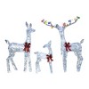 PVC Iridescent Striped Braided Reindeer Set of 3 LED Holiday Decoration 26.97 x 16.14 x 11.22 Inch - 3 of 4