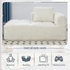 37.5" Chenille Minimalist Loveseat Sofa with Sleeper & Deep Seat - 3 of 4