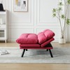 Teddy Velvet Convertible sofa couch, Folding Futon Couch Sofa Bed, with Metal Legs for Living Room, for Compact Living Space,Dorm,Apartment,Bedroom - 4 of 4