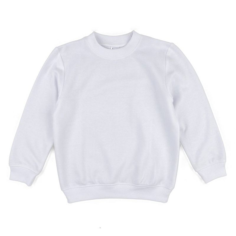 Leveret Kids Long Sleeve Neutral Solid Color Sweatshirt, 1 of 3