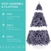 Best Choice Products Pre-Lit Charcoal Gray Christmas Tree, Artificial Full Holiday Decoration w/ Incandescent Lights - 4 of 4