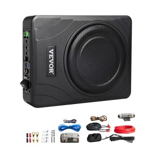 VEVOR 8" 300W Underseat Car Subwoofer, Slim Powered Car Subwoofers Under the Seat, Low Profile Audio Sub Built-in Amplifier, Black - 1 of 4