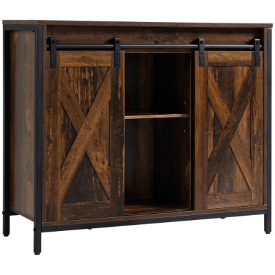 LunaLulinlk Kitchen Cabinet with Sliding Barn Doors
