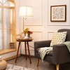 Costway End Table Lamp Bedside Nightstand Lighting with Wireless Charger Natural\Coffee - 3 of 4