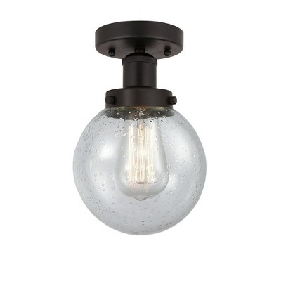Beacon - 1 Light Semi-Flush Mount In Industrial Style-8.25 Inches Tall and 6.5 Inches Wide