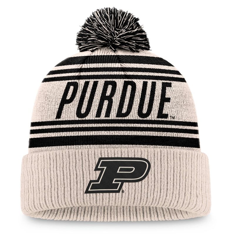 NCAA Purdue Boilermakers Cuffed Pom Beanie, 1 of 3