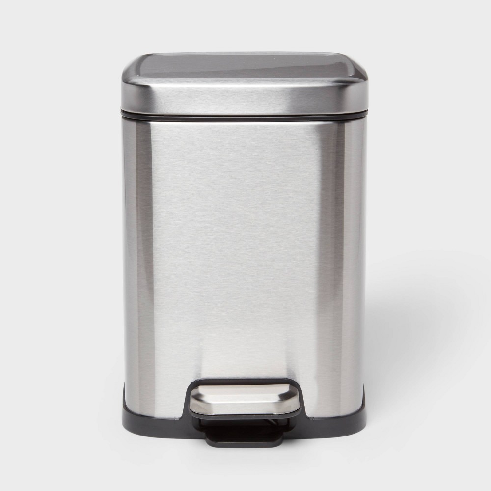 4L Soft Square Stainless Steel Step Trash Can - Brightroomâ„¢