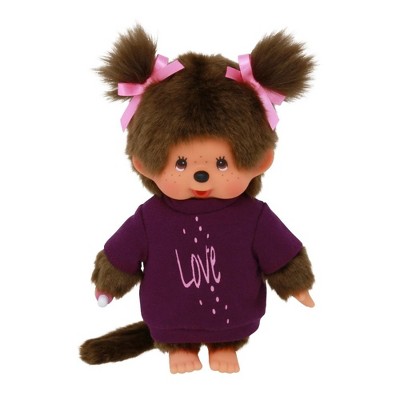 Sekiguchi Monchhichi Girl Tee "LOVE" Dress Plush Doll - Purple