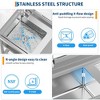 Commercial Stainless Steel Utility Sink Freestanding Single Bowl with Pull-Down Hot & Cold Faucet, Built-In Washboard, Indoor & Outdoor Use - 2 of 4