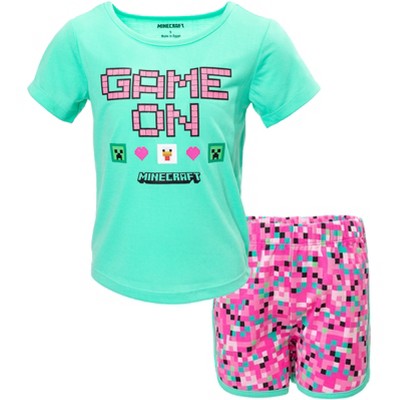 Girls best sale minecraft pajamas