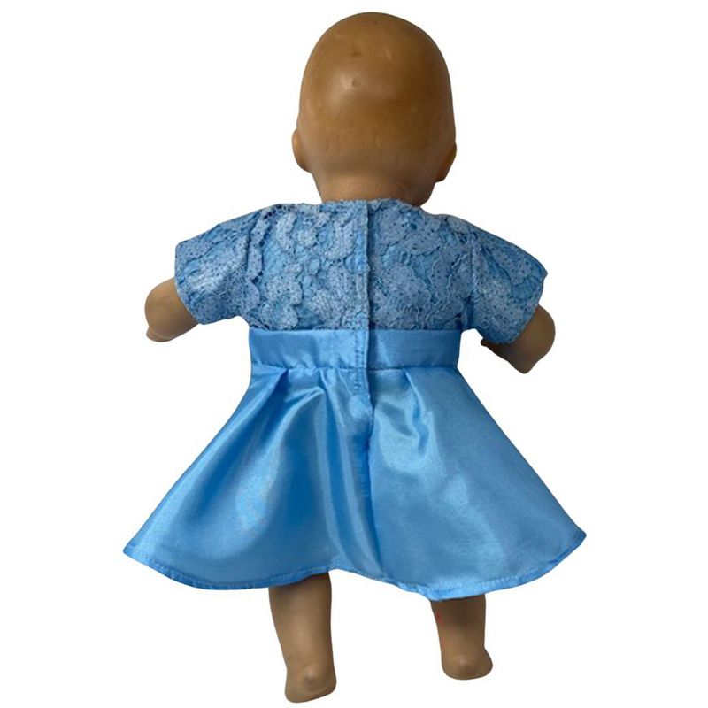 Doll Clothes Superstore Blue Party Dress Fits 15-16 Inch Baby Dolls and Cabbage Patch Kid dolls., 4 of 5