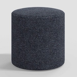 Skyline Furniture Round Thalia Ottoman in Tweed - 1 of 3