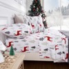 4 Pieces Flannel Christmas Sheets, Soft Cozy Cotton Flannel Sheet Set Queen Size, Brushed Deep Pocket Winter Warm Sheets - 3 of 4