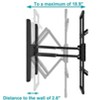 Monoprice Full-Motion Articulating TV Wall Mount Bracket for TVs 37in to 80in, Max Weight 99 lbs, Ext. from 1.6in to 18.7in, VESA Patterns 600X400 - 3 of 4