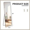 FONTOI Full Length Mirror, Floor Standing Mirror with Stand, Wall Mounted Mirror, Dressing Mirror for Bedroom, Cloakroom, Clear, 23.2"*0.57"*65" - 3 of 4