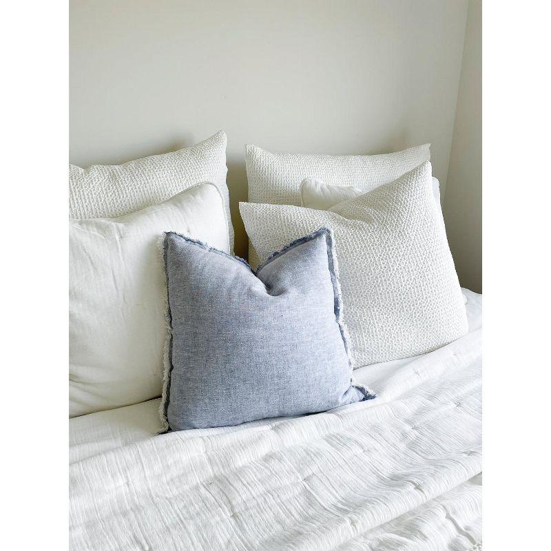 Chambray Blue So Soft Linen Pillows, 4 of 12