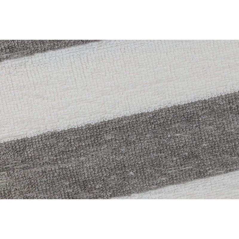 KOVOT Gray Stripe Cabana Beach Towel (Set of 2) 30" W x 60" L | Ring Spun Cotton, 2 of 6