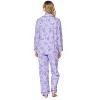 Casual Nights Women's Flannel Long Sleeve Button Down Pajama Set - 4 of 4