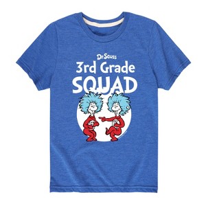 Boys' - Dr. Seuss - 3rd Grade Squad Thing 1 and Thing 2 Short Sleeve Graphic T-Shirt - 1 of 4