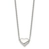Chisel Stainless Steel Polished Heart on a 16.5" Cable Chain Necklace with a 2.5" Extension Necklace - 2 of 2