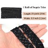 Sewing Sequin Trim 0.9 Inch 4 Row, 25 Yards Glitter Sequin Ribbon Metallic Stretch Bling Strip DIY Craft Decoration - 2 of 4