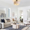 KWPZQEB 15.75" Modern Ceiling Light, Classic Fabric Linen Shade Design, Flush-Mount Fixture for Living Room, Bedroom, Dining Room(Bulb Not Included) - 2 of 4