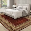 Machine Washable Area Rug with Rubber Backing Low Pile Modern Bordered Foldable Rugs - 4 of 4