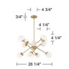 Possini Euro Design Davis Gold Sputnik Chandelier 26 1/4" Wide Modern LED Clear Frosted Glass 12-Light Fixture for Dining Room - 4 of 4