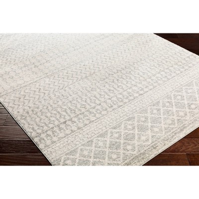 Rectangular 4' x 6' Gray Spot Easy Care Synthetic Rug