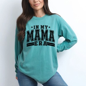 Simply Sage Market In My Mama Era Varsity Garment Dyed Long Sleeve - 1 of 4