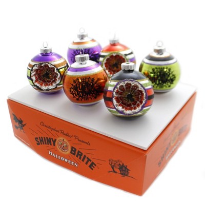 Shiny Brite 3.0" Halloween Dec Rounds Reflector Spiders Spooky  -  Ornament Sets