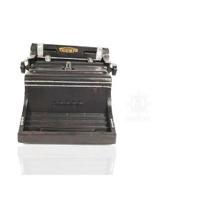 HomeRoots 9" Black Metal German Replica Typewriter Tabletop Sculpture - 1 of 4