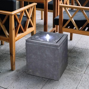 Design Toscano Modern Cube Bubbling Garden Fountain - 1 of 4