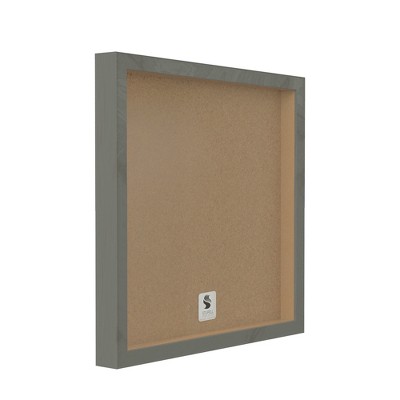 Winter Woodland Animals Canvas Print in Gray Frame