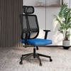 LeisureMod Modern Office Chair with Mesh Back and Headrest Adjustable Height 360 Degree Swivel and Tilt Nift Series - 2 of 4