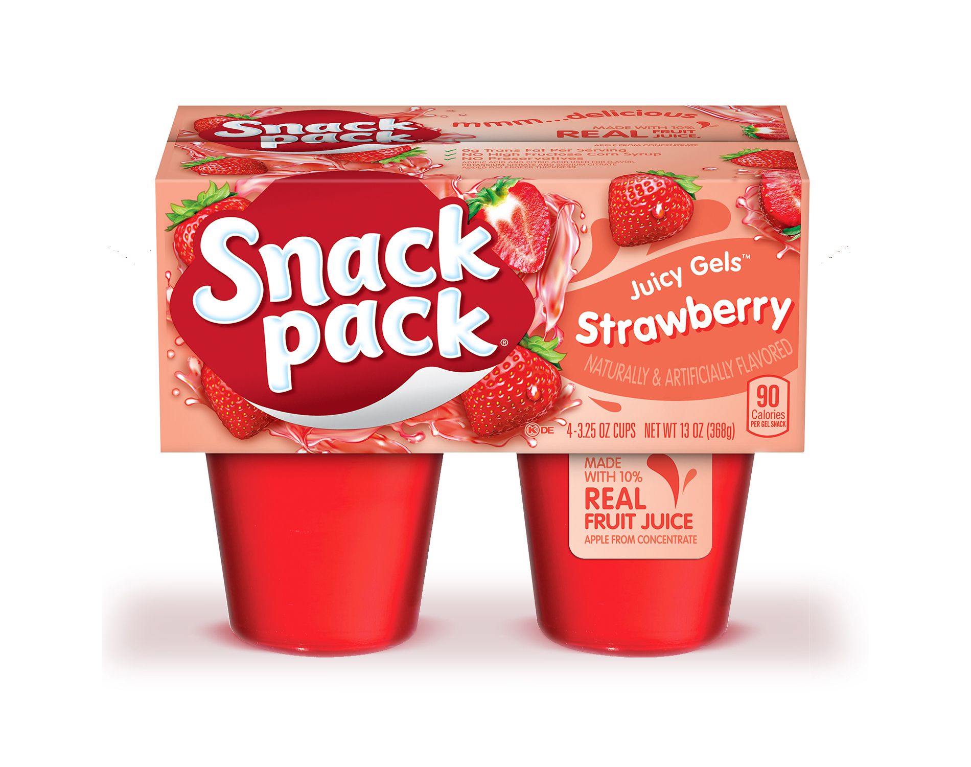 Snack Pack Juicy Gels Strawberry  - 13oz