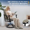 Patio Swivel Chair Set of 2, All Weather High Back Outdoor Dining Chairs with Thickened Cushions for Porch, Garden, Backyard, Poolside, Deck - 3 of 4