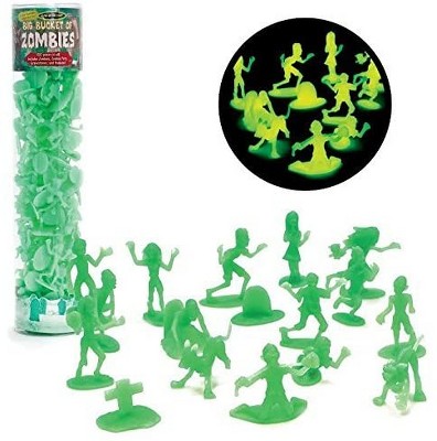 Scs Direct Zombie Action Figures -100 Glow In The Dark Zombies With 14 ...