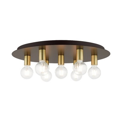 Livex Lighting Hillview 7 - Light Flush Mount in  Bronze