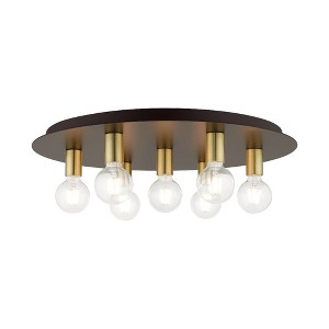 Livex Lighting Hillview 7 - Light Flush Mount in  Bronze - 1 of 2