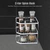 LunaLulinlk 3-Tier Corner Shelf Rack, Plate Organizer for Kitchen Cabinet, White - 3 of 4
